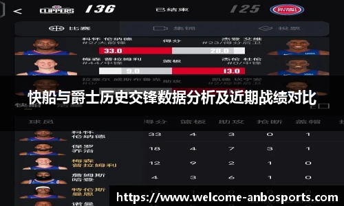 快船与爵士历史交锋数据分析及近期战绩对比